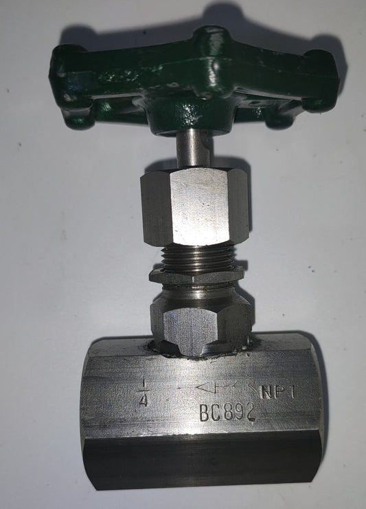 Needle Valve - Stainless Steel - Screwed BSPT - BC892 - 25mm