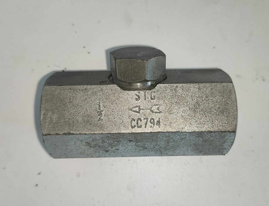 Ball Check Valve - Carbon Steel - Screwed BSPT- CC794 - 15mm