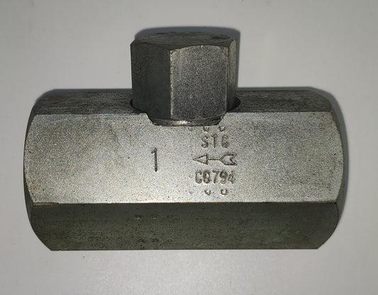 Ball Check Valve - Carbon Steel - Screwed BSPT- CC794 - 8mm