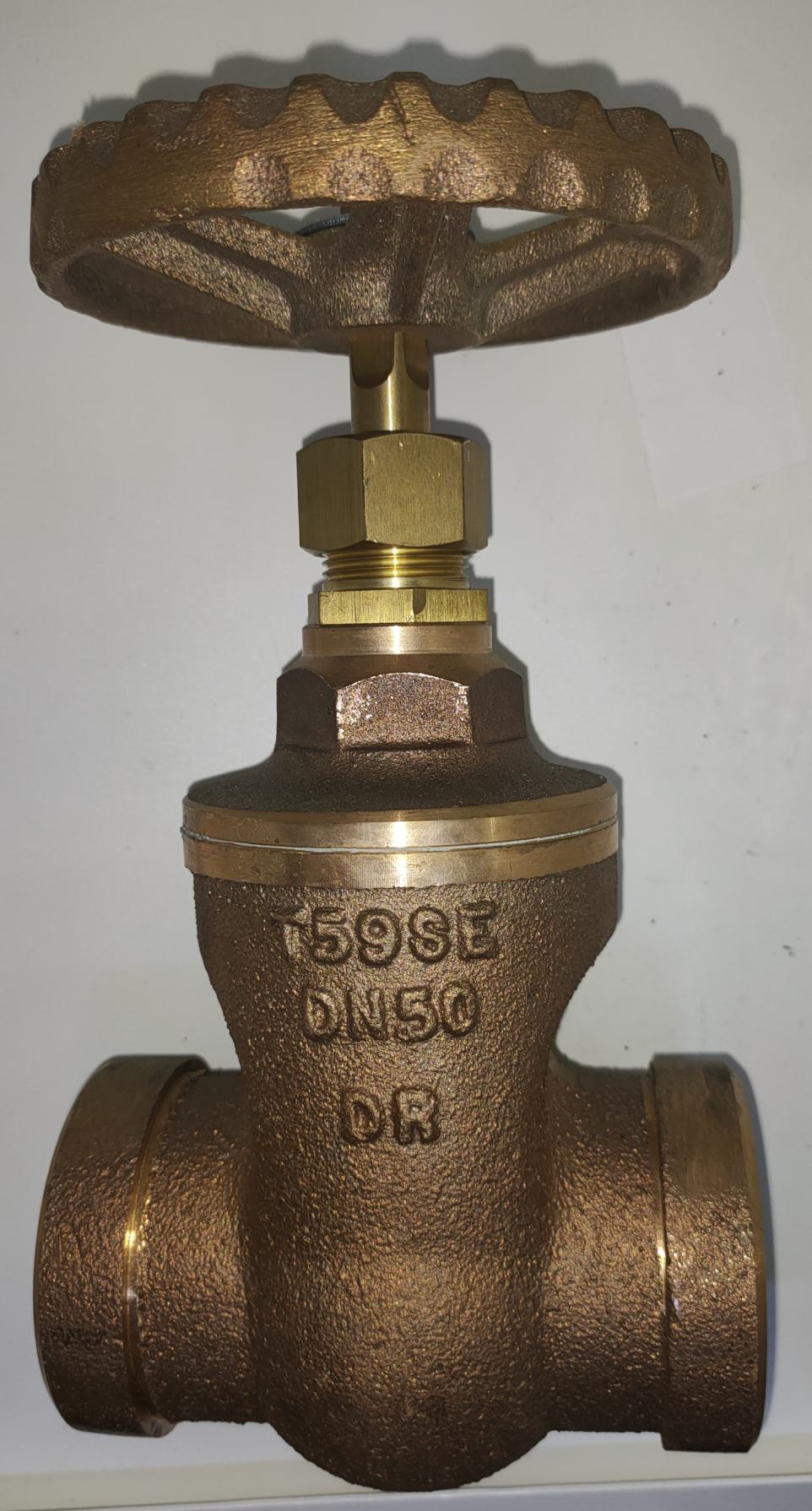 Gate Valve - Bronze - Shouldered Ends - Heavy Pattern - T59SE - 50mm